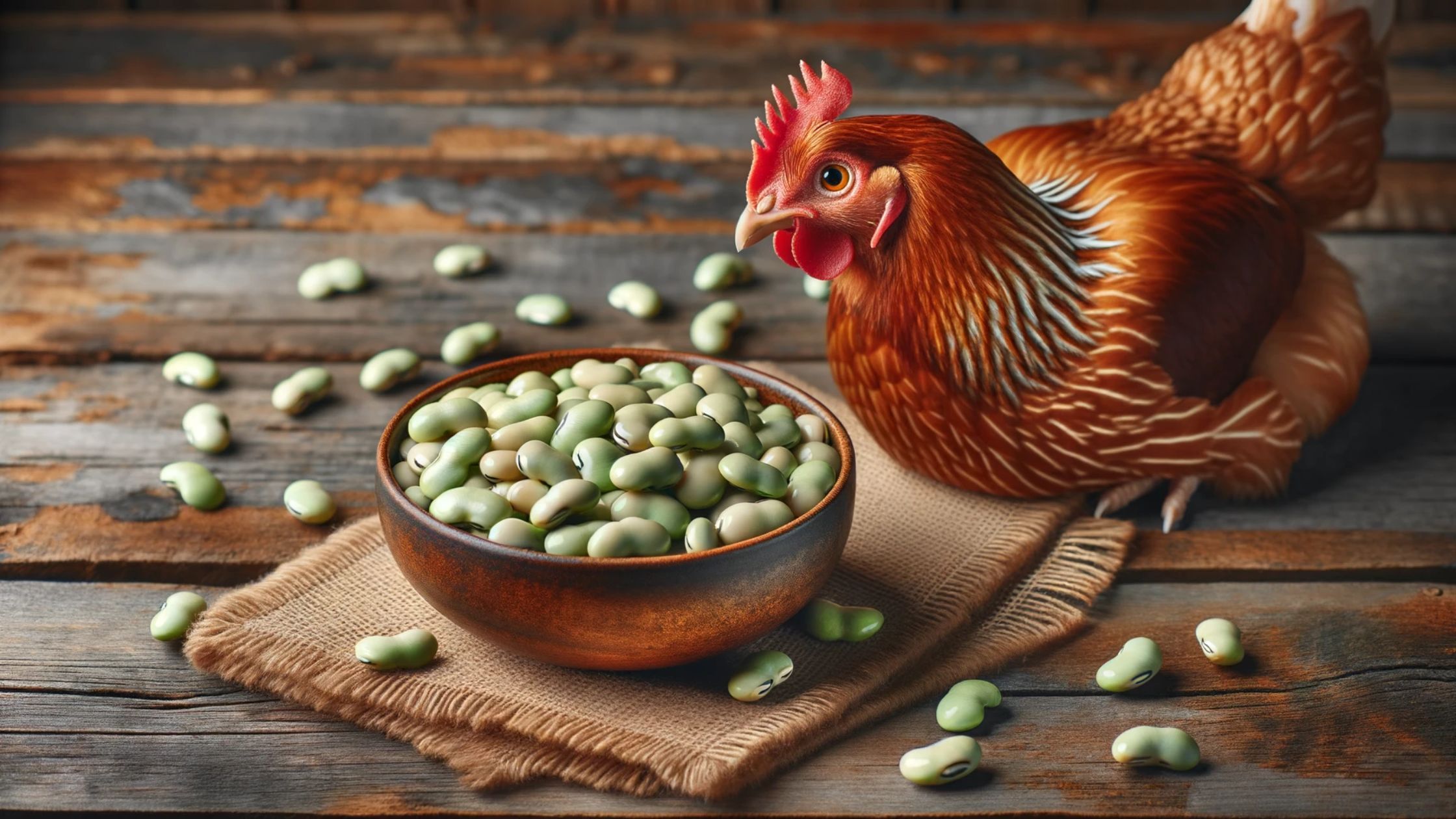 chicken feed on lima beans