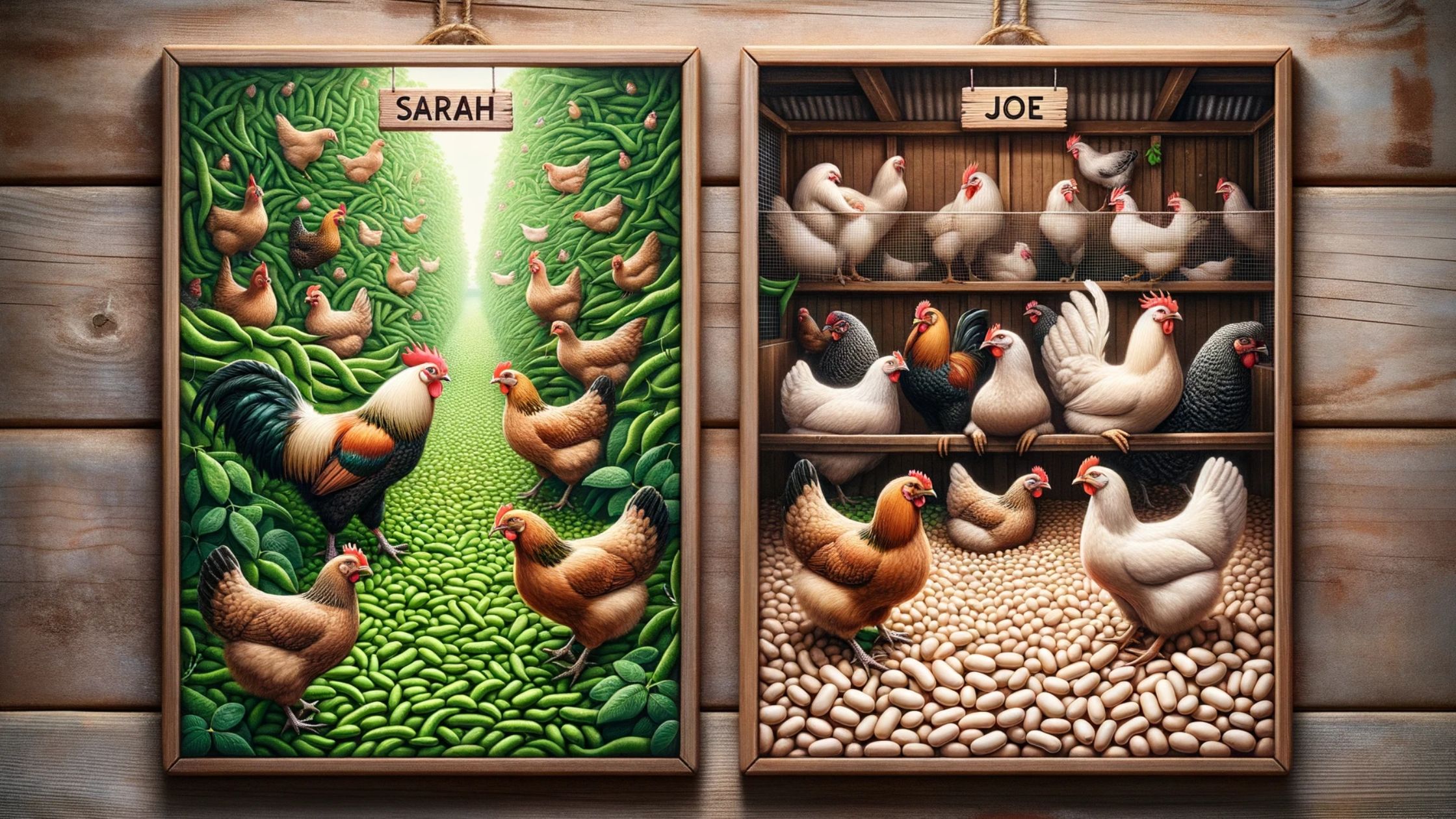 sarah & joe chicken coup Illustration