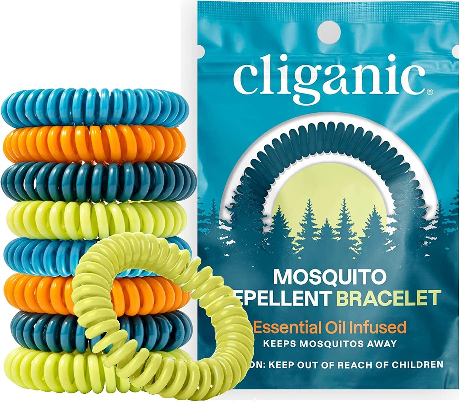 Cliganic 50 Pack Mosquito Repellent Bracelets