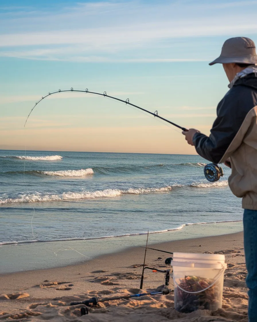 A photo of a fisherman casting his line from the s PsrhBGETQOezaky52wMM6A 0Q86aK0ZS2K1ruD rtbU1g