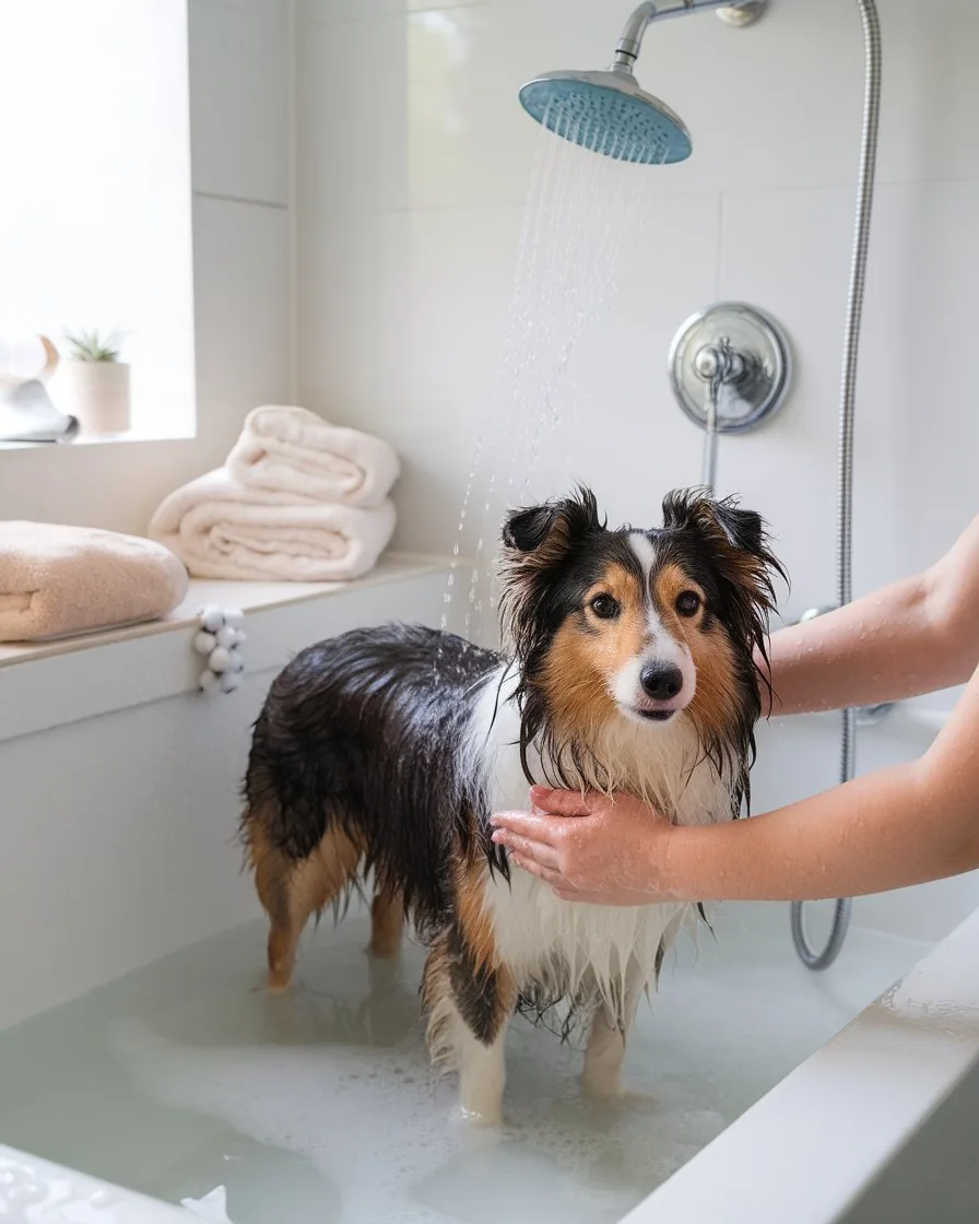 A photo of a shetland sheepdog in a light modern b D5qHYhfaTNe1EYJQY60xDg M0H8ud8VRja2v5C8d5373g