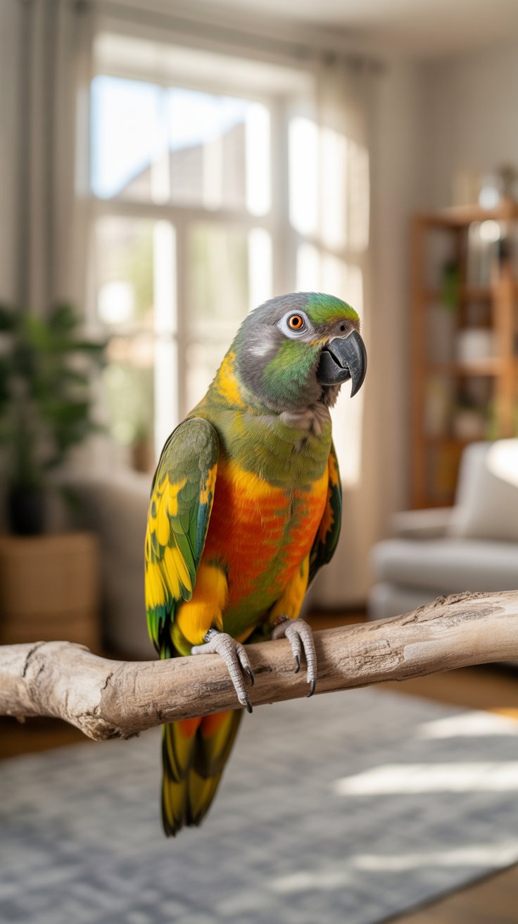 A vibrant senegal parrot perched on a na REIFv3lHVdG1zsuPnMGx6g D76 T Z QGSPURhr4KEo3g cover